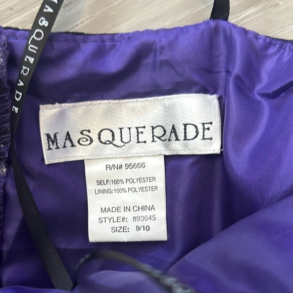 Masquerade Purple and Black Sequin Mini Dress - Picture 3 of 4